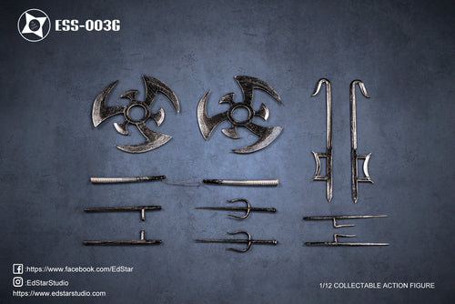 1/12 Scale Undead Ninja Action Figure Die-Cast Weapons Set (IN-STOCK)